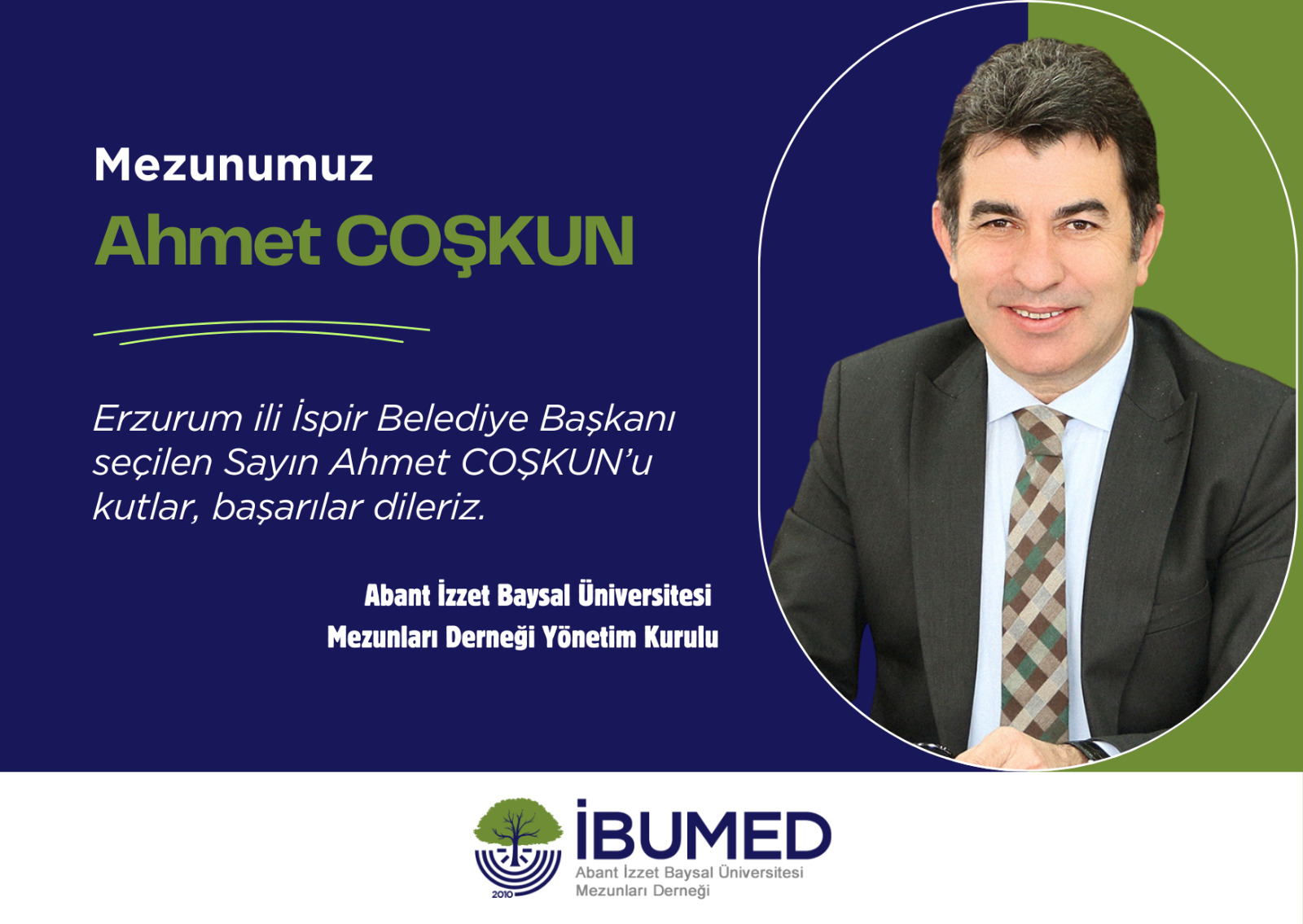 BAİBÜ Mezunu Erzurum İli İspir Belediye Başkanı Seçildi